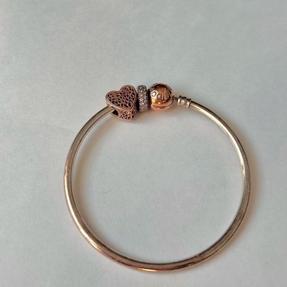 Pandora Jewelry - Rose Gold Pandora Bangle Bracelet